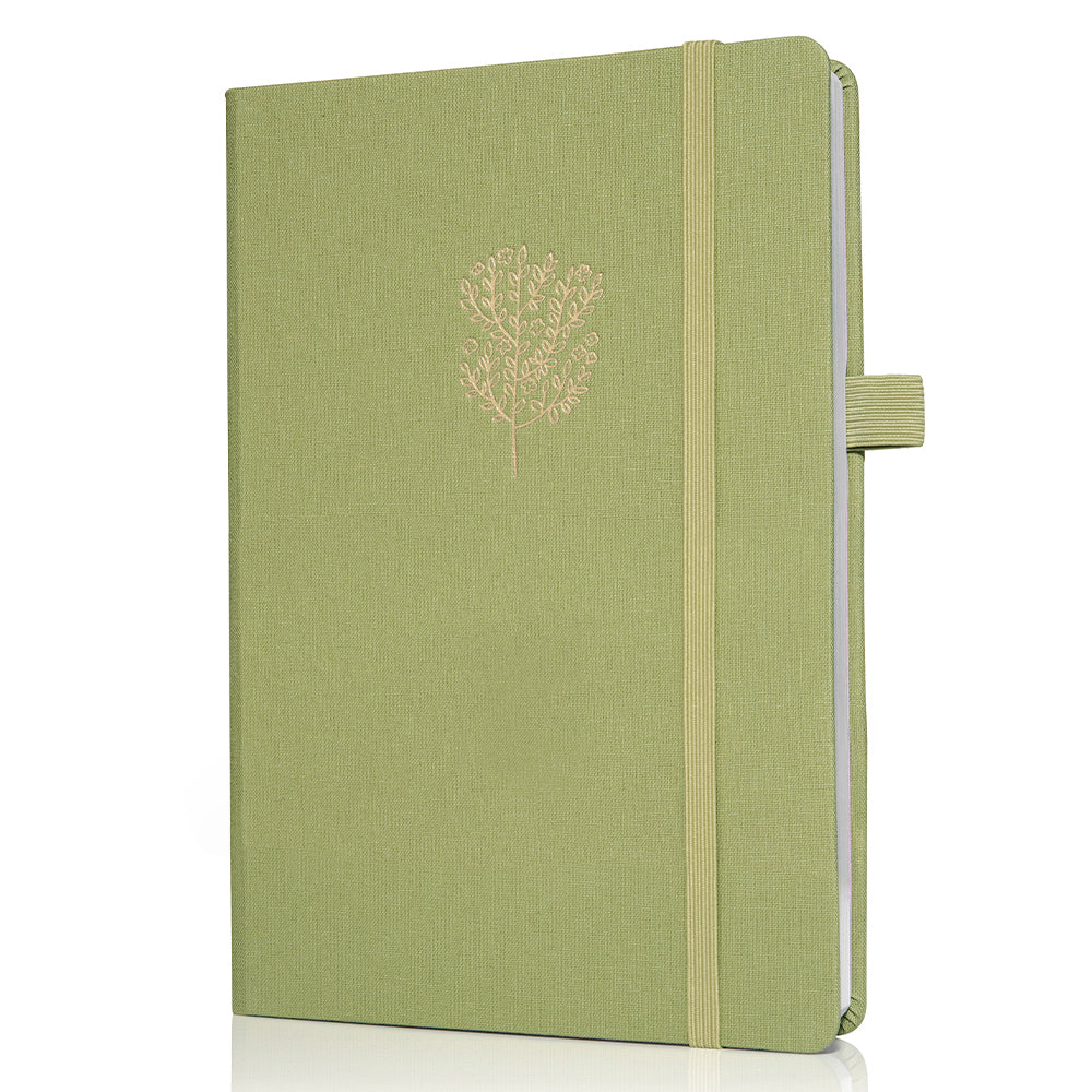 A5 Sage Blossom Luxury Dot Grid Journal – Vivid Scribbles