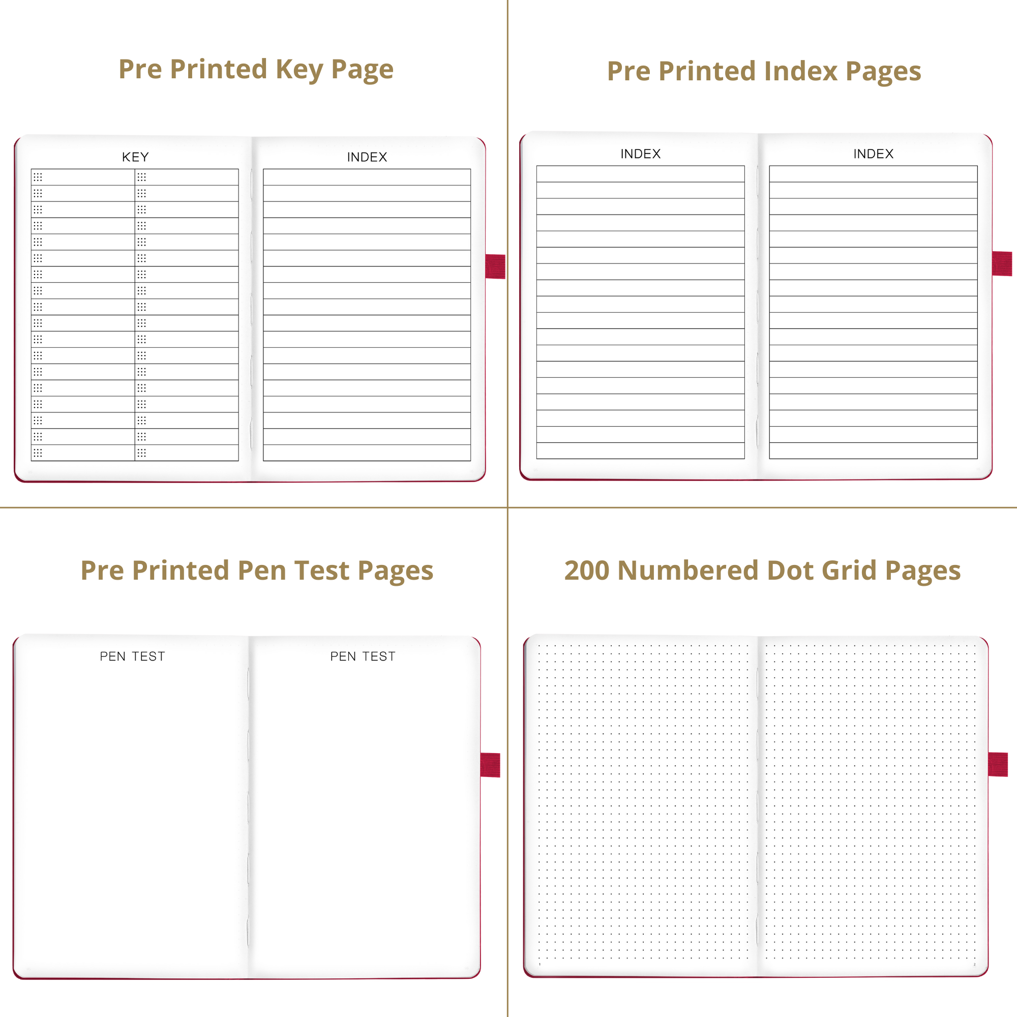 A5 Classic Pink Dot Grid Notebook