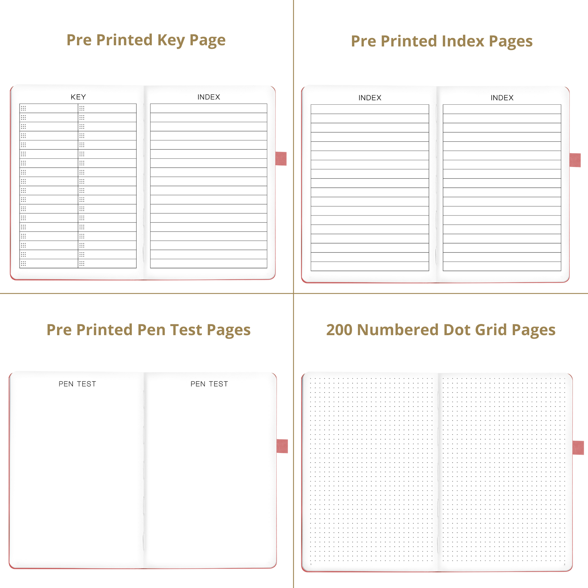 A5 Classic Light Pink Dot Grid Notebook