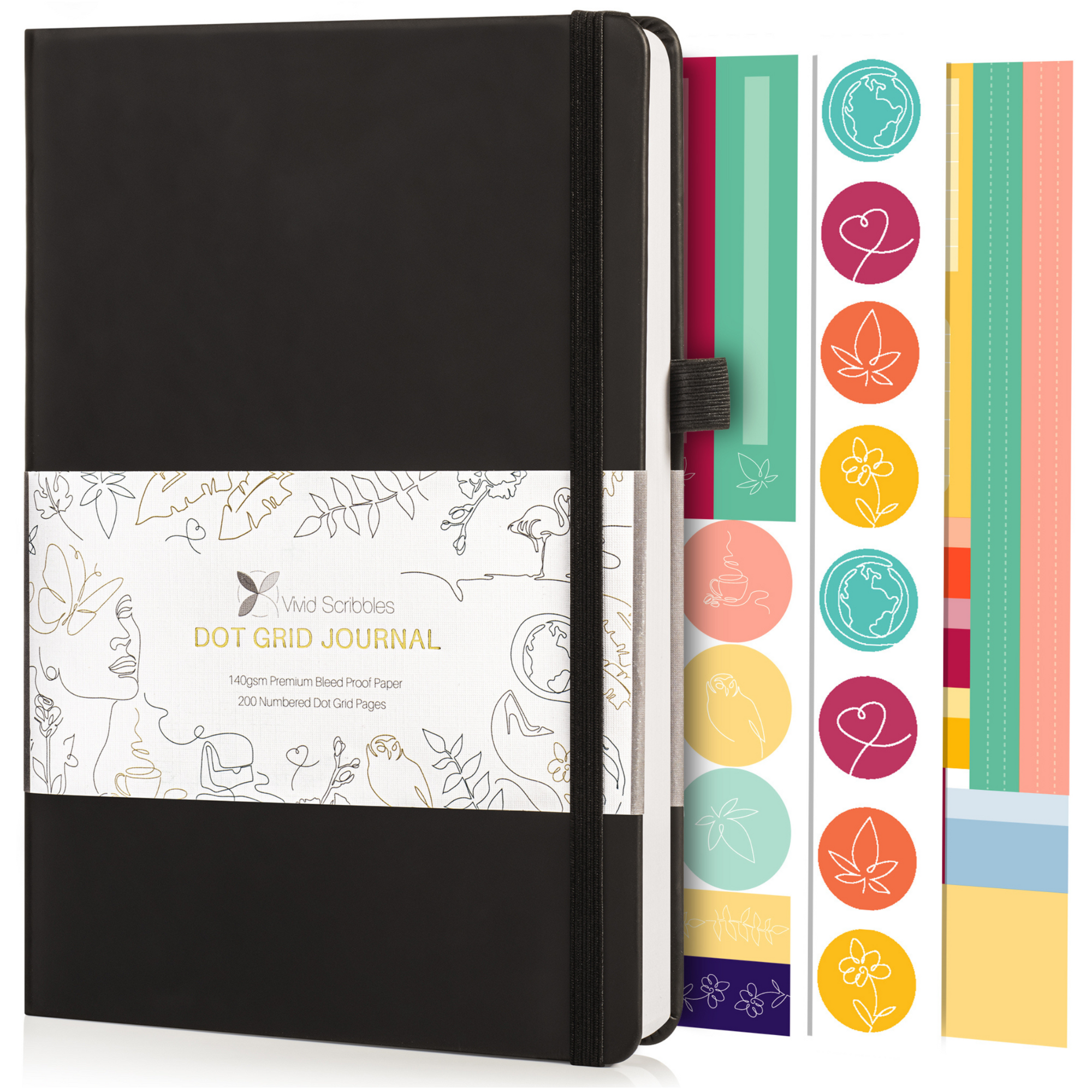 A5 Classic Black Dot Grid Notebook