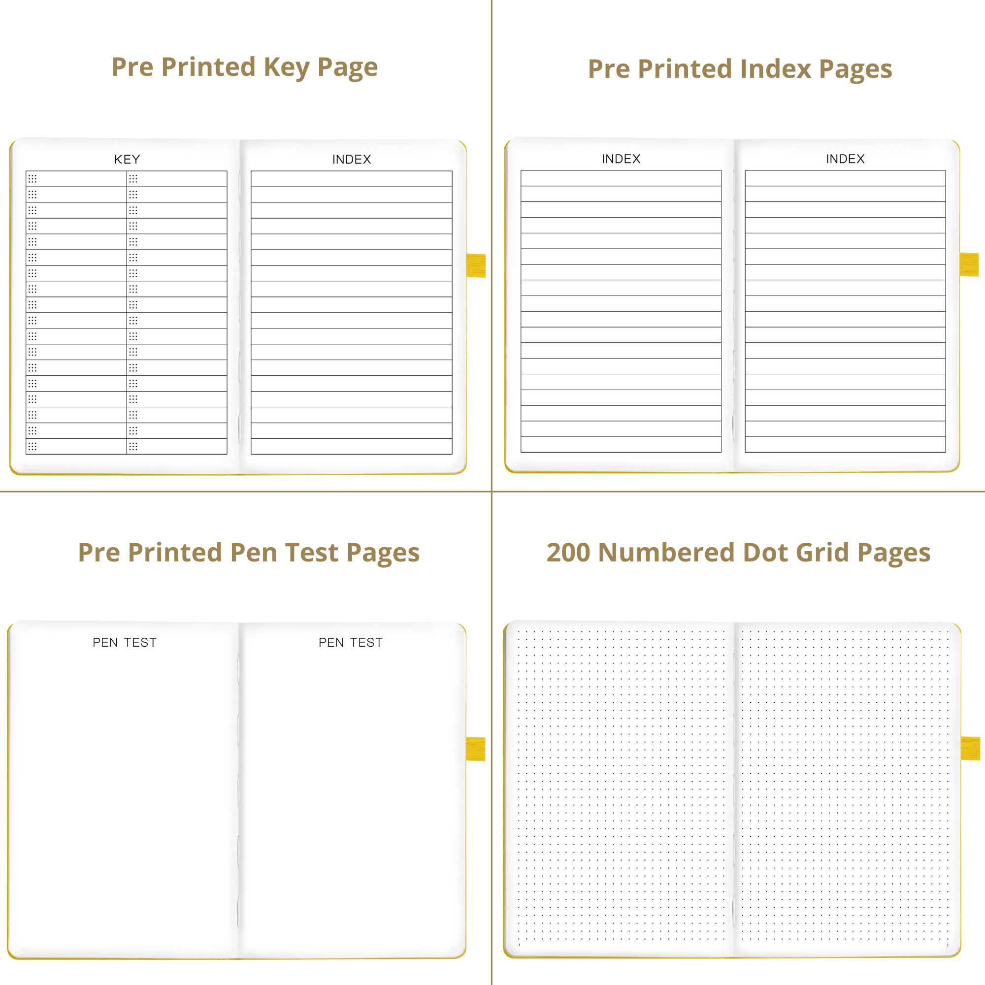 A5 Classic Yellow Dot Grid Notebook