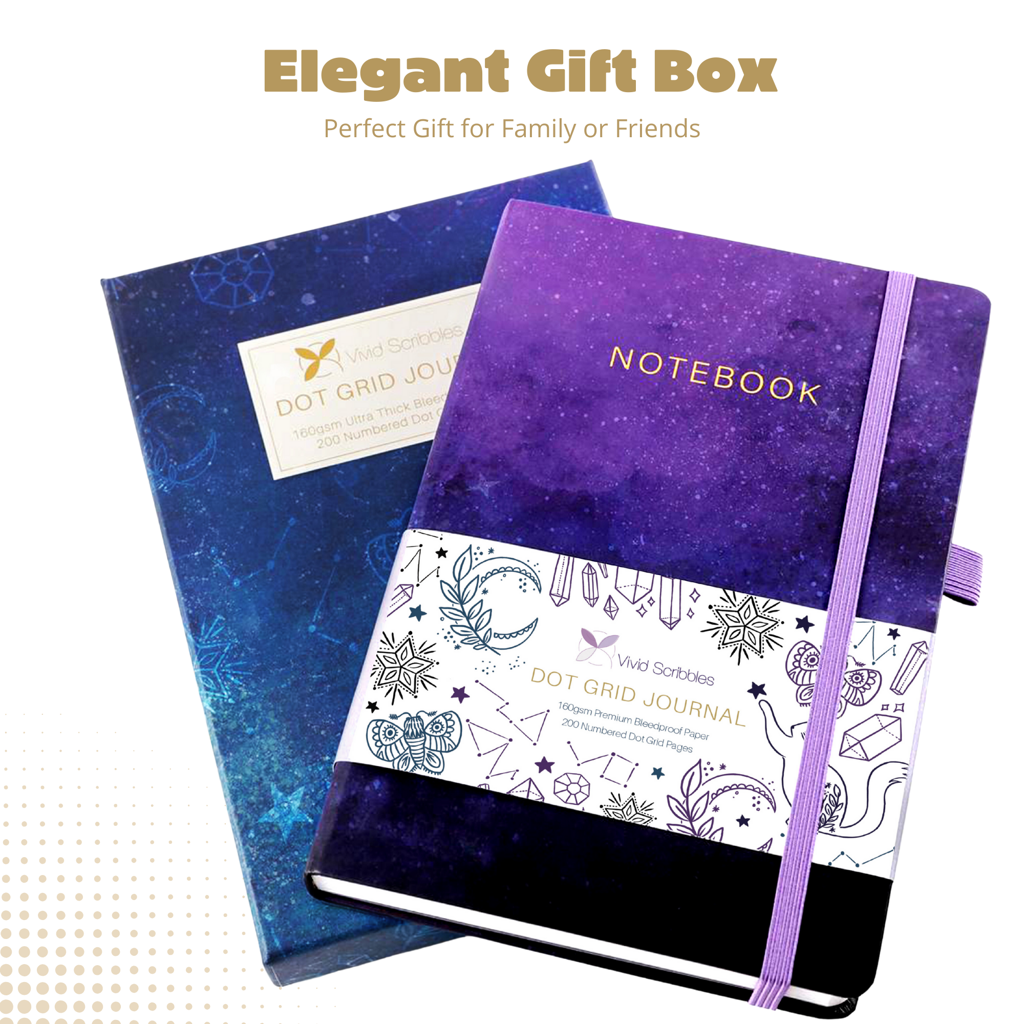 A5 Cosmic Dream Luxury Dot Grid Journal