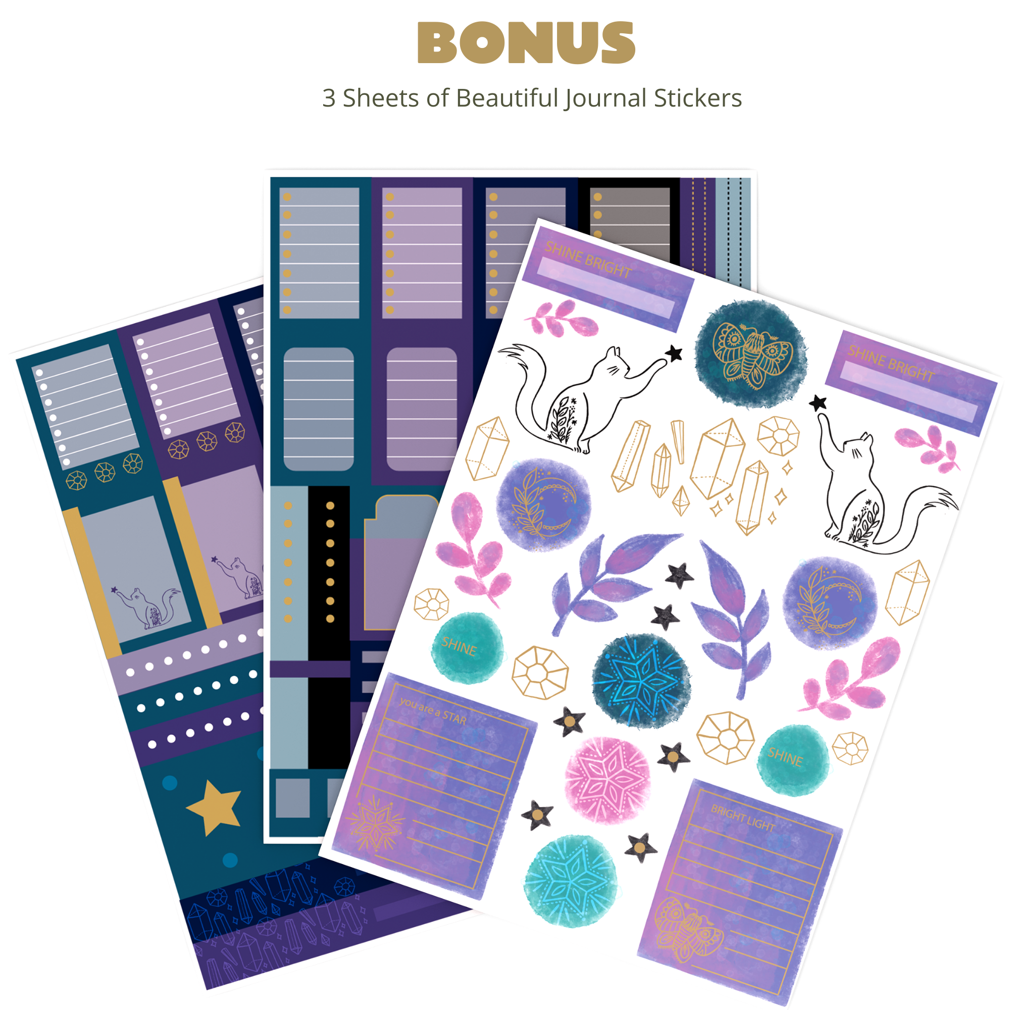 A5 Midnight Star Luxury Dot Grid Journal