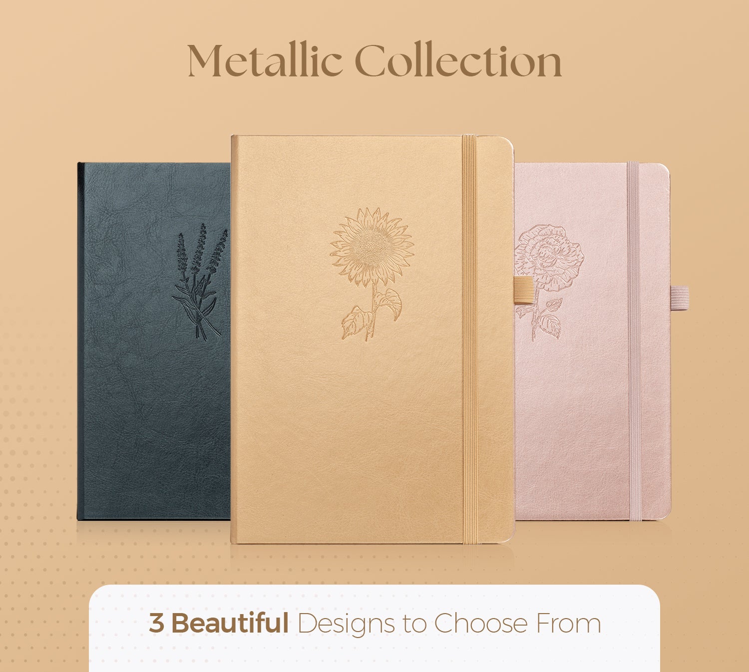 A5 Gleaming Sunflower Dotted Notebook