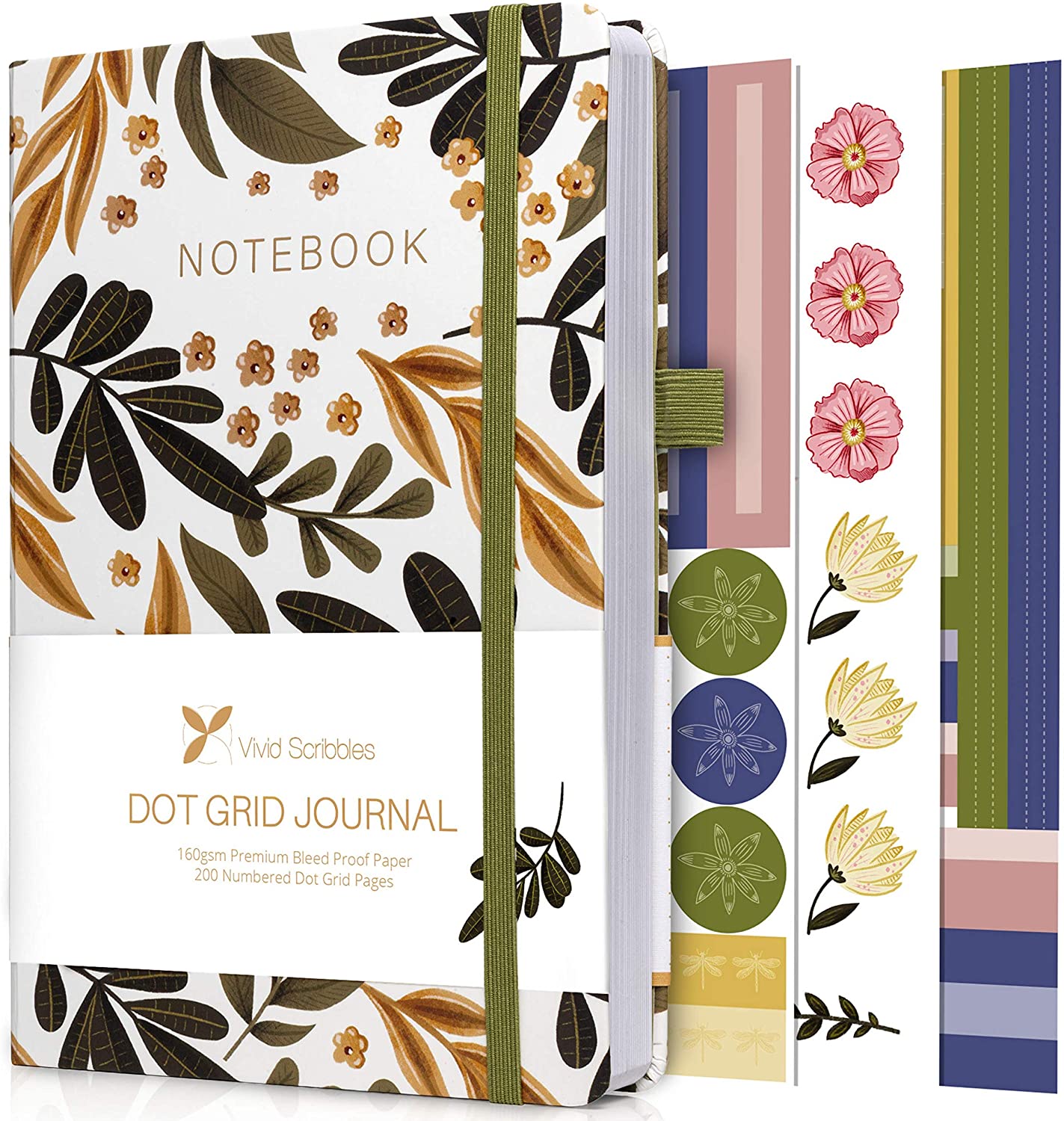 A5 Falling Foliage Hardcover Dot Grid Journal