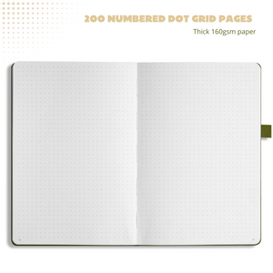 A5 Golden Elephant Luxury Dot Grid Journal