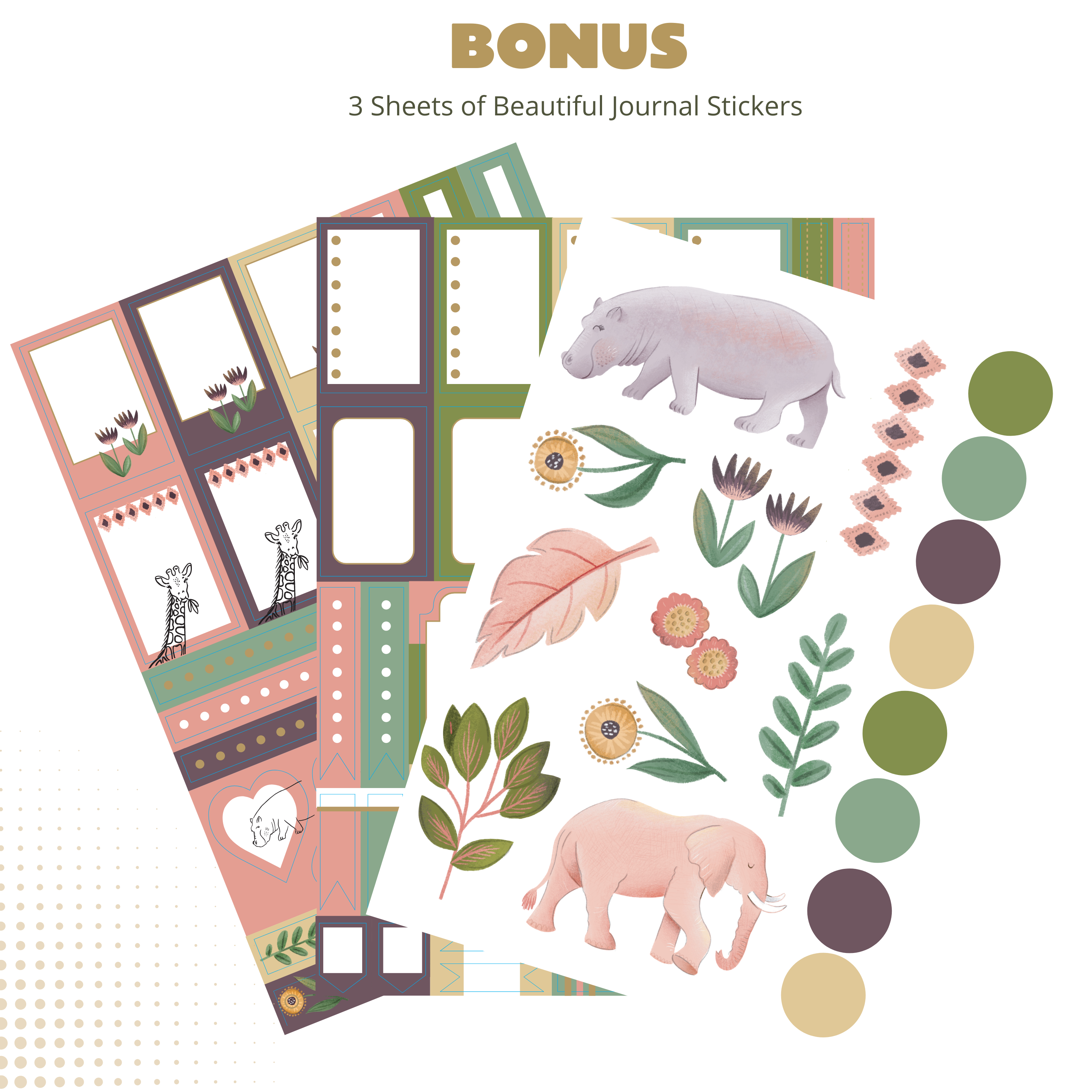 A5 Golden Elephant Luxury Dot Grid Journal