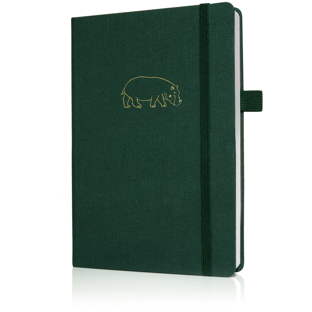 A5 Hippo Haven Luxury Dot Grid Journal