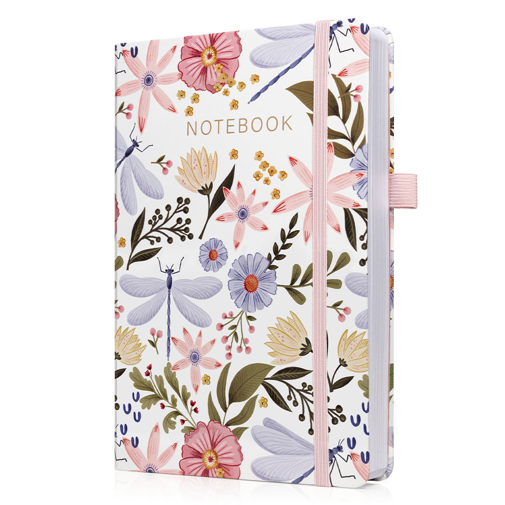 A5 Dragonfly Meadows Luxury Dot Grid Journal
