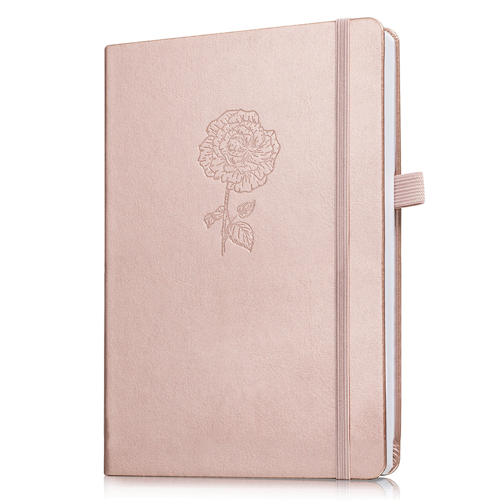 A5 Shimmering Rose Garded Dotted Journal