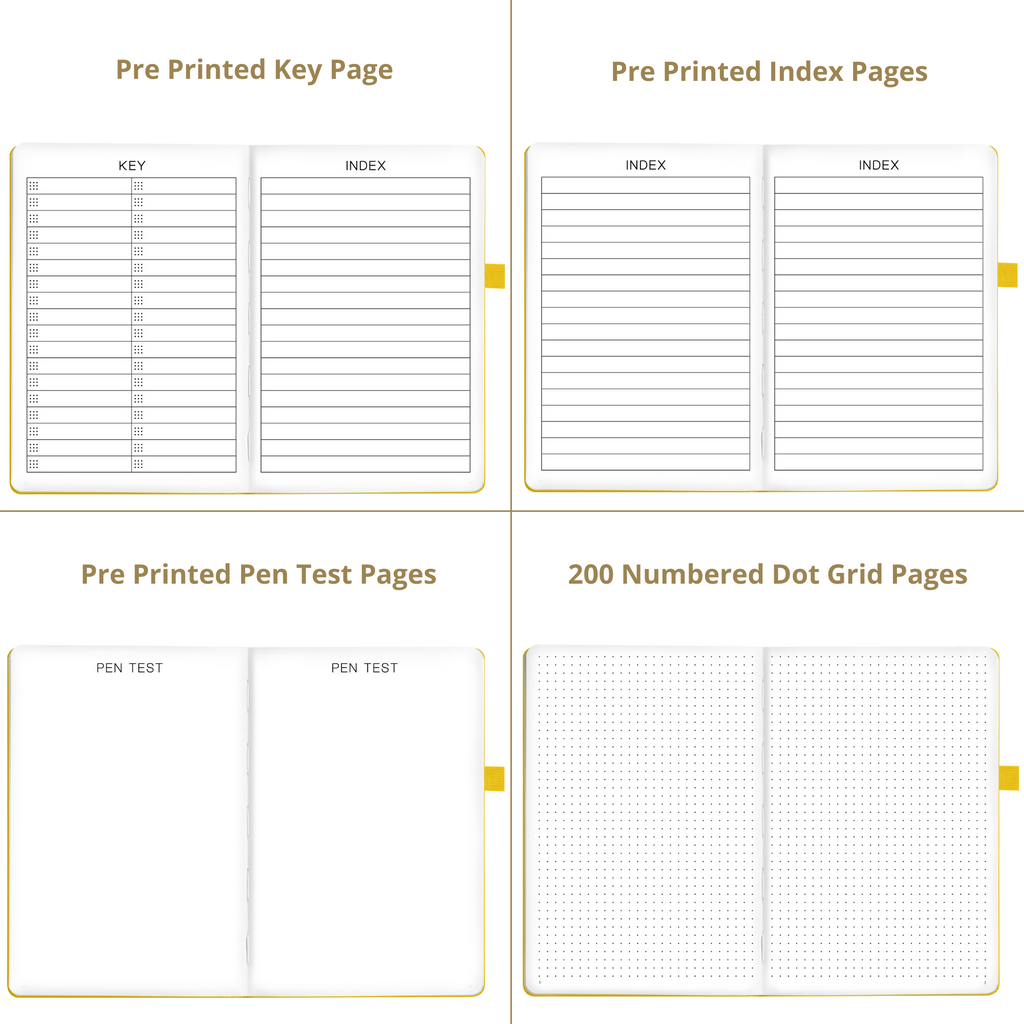 A5 Classic Yellow Dot Grid Notebook