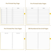Load image into Gallery viewer, A5 Classic Yellow Dot Grid Notebook
