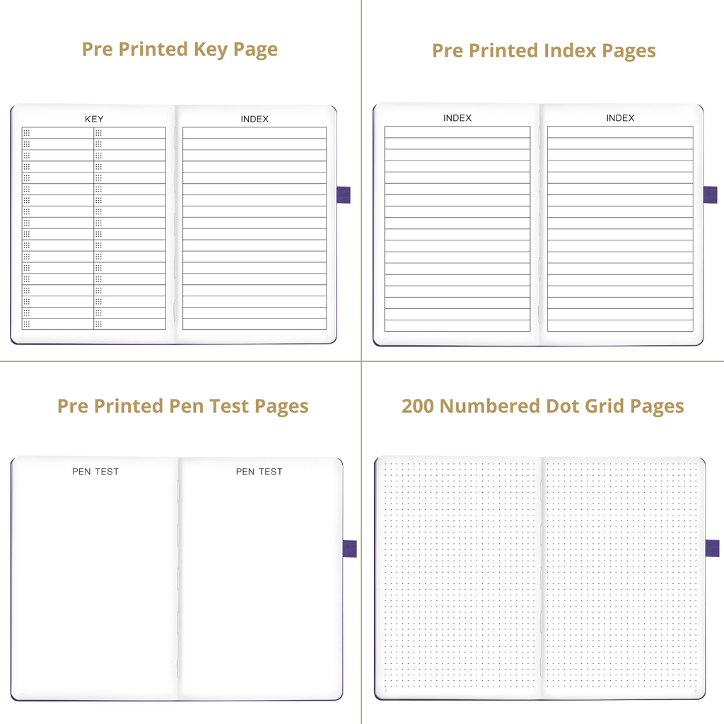 A5 Classic Lilac Dot Grid Notebook