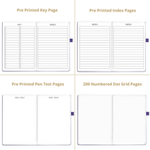 Load image into Gallery viewer, A5 Classic Purple Dot Grid Notebook
