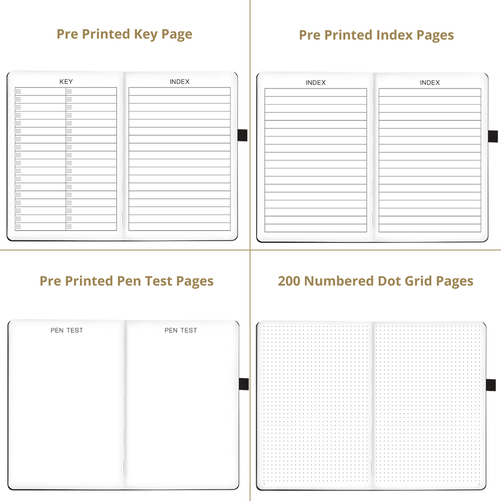 A5 Classic Black Dot Grid Notebook