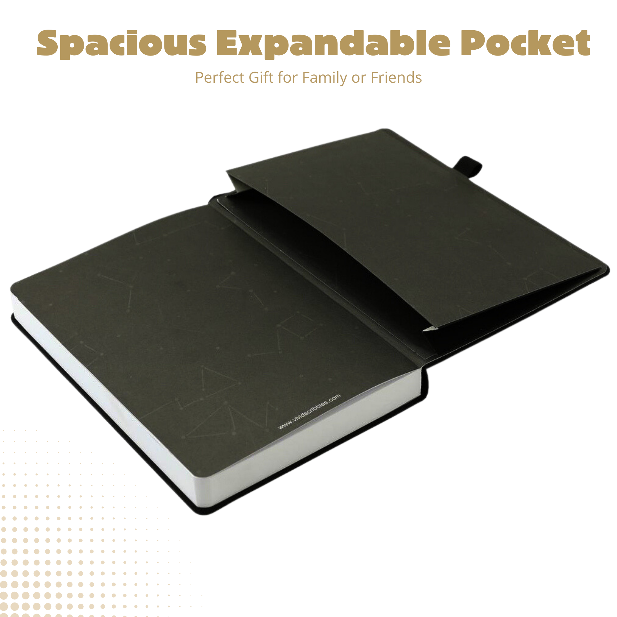 A5 Midnight Star Luxury Dot Grid Journal