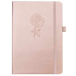 A5 Shimmering Rose Garded Dotted Journal