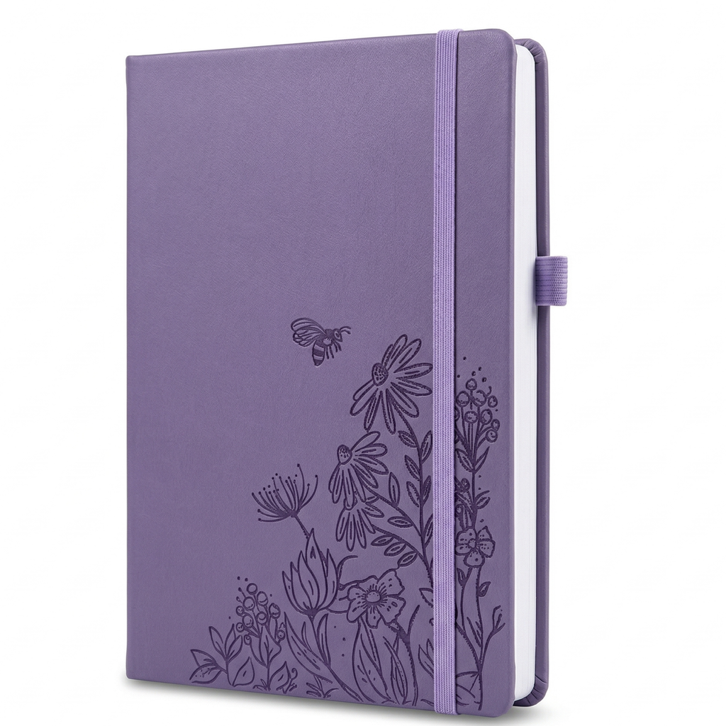 Floral Garden Embossed A5 Dot Grid Notebook
