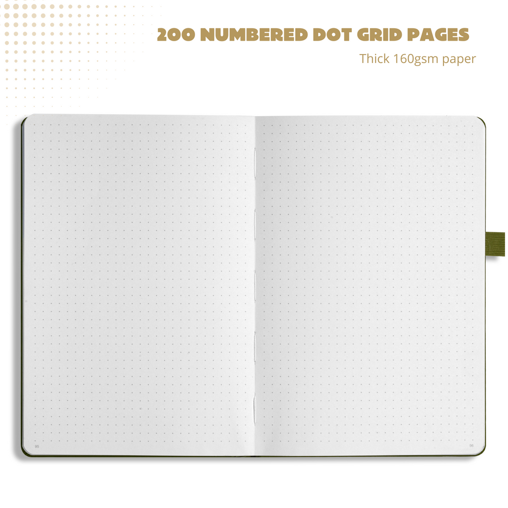 A5 Midnight Star Luxury Dot Grid Journal