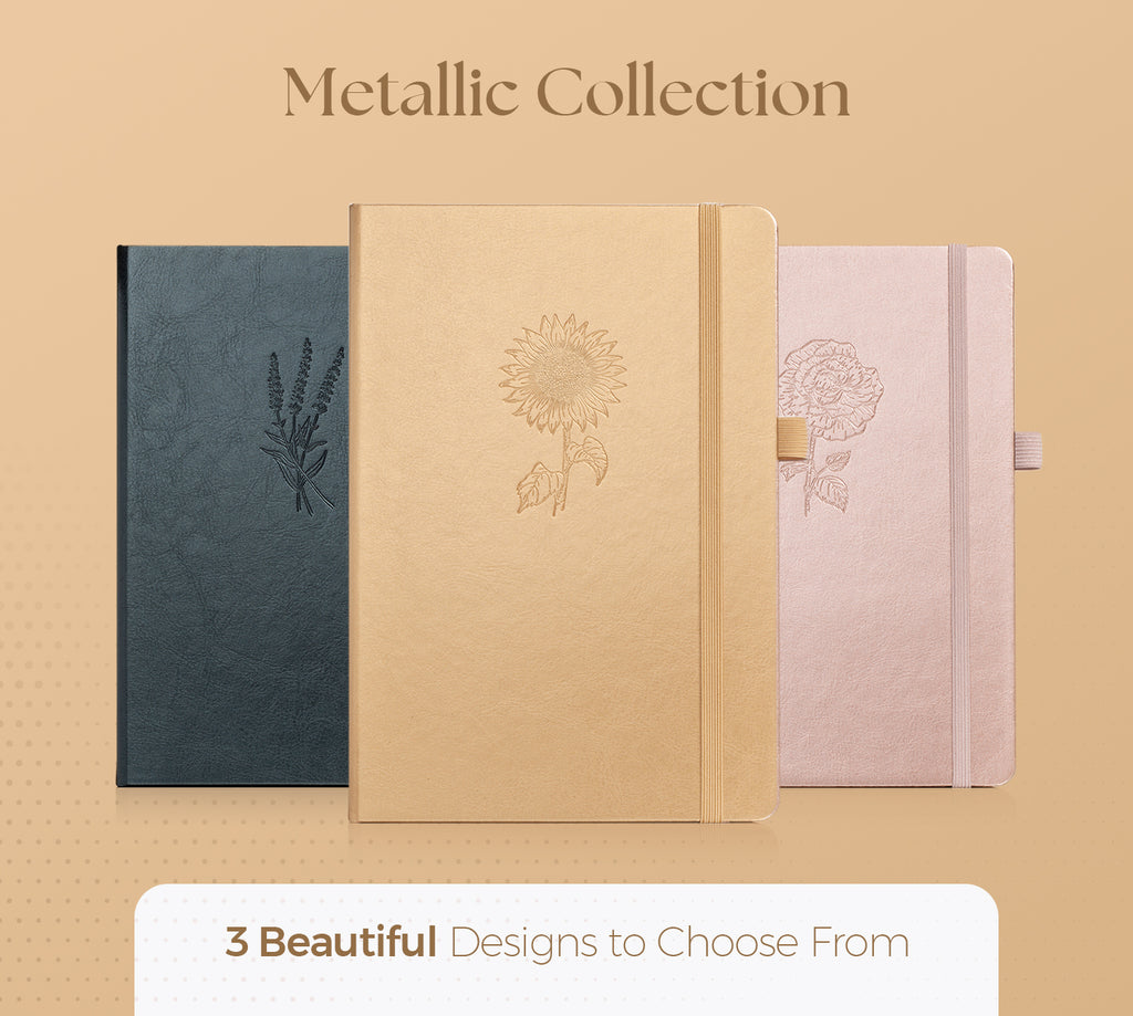 A5 Gleaming Sunflower Dotted Notebook