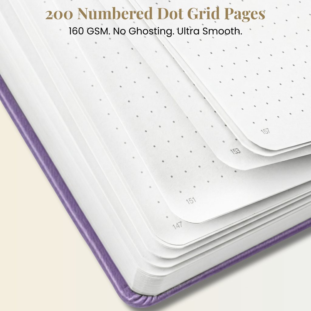 Floral Garden Embossed A5 Dot Grid Notebook
