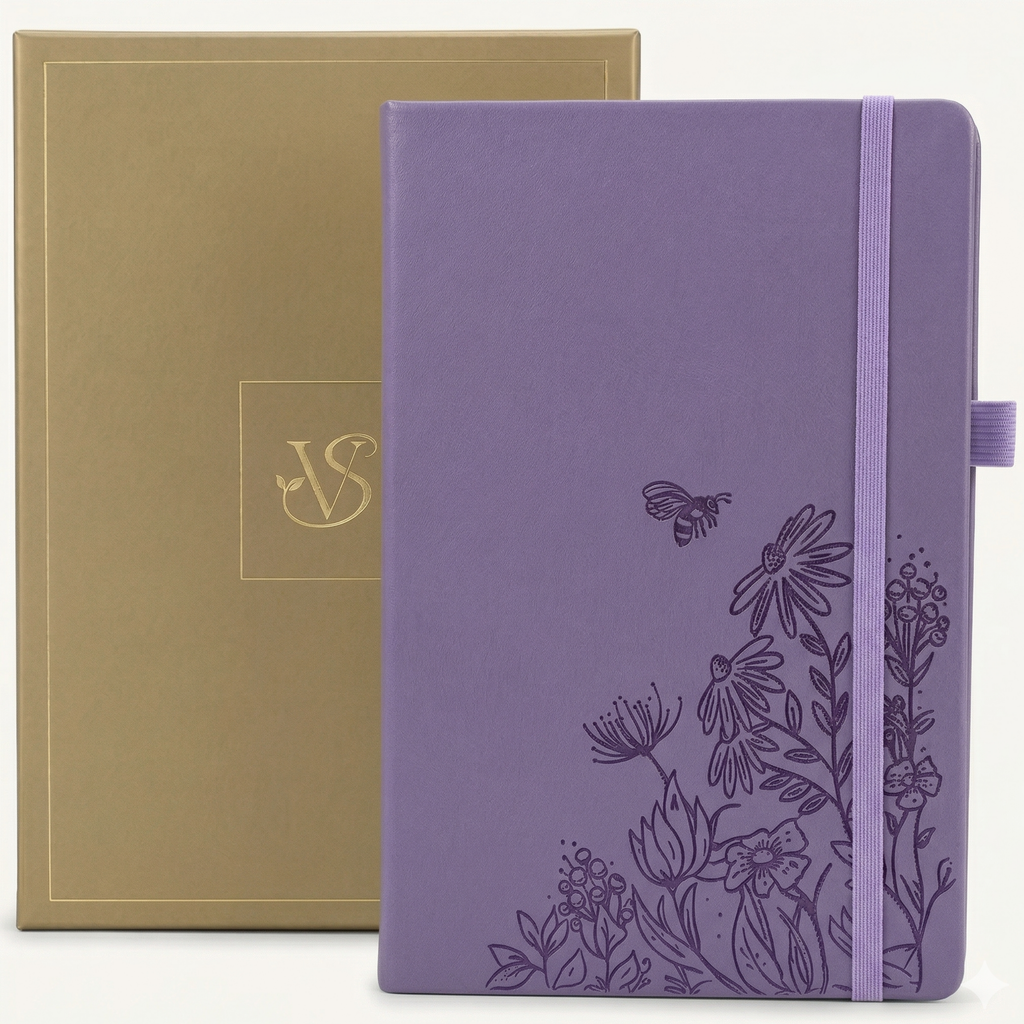 Floral Garden Embossed A5 Dot Grid Notebook