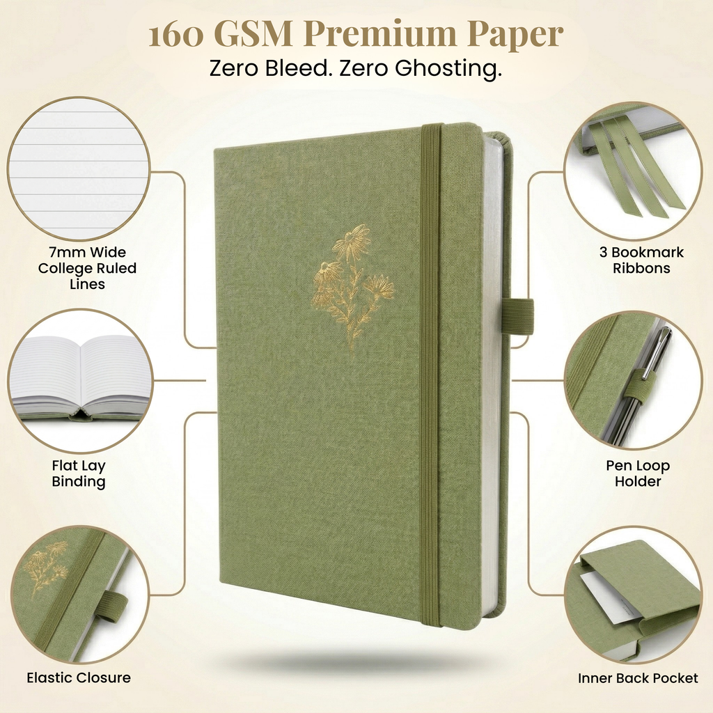 Botanical Sprig A5 Lined Journal