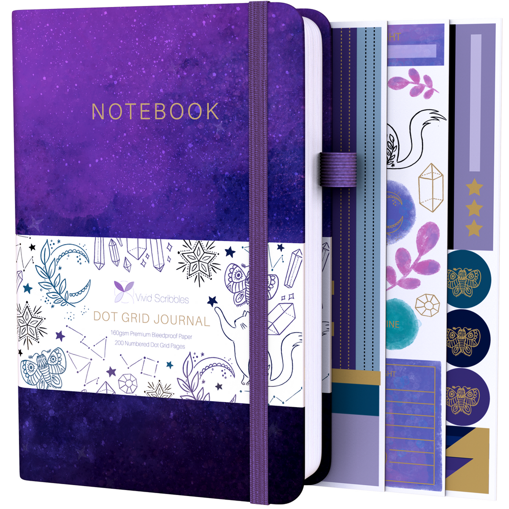 A5 Cosmic Dream Luxury Dot Grid Journal