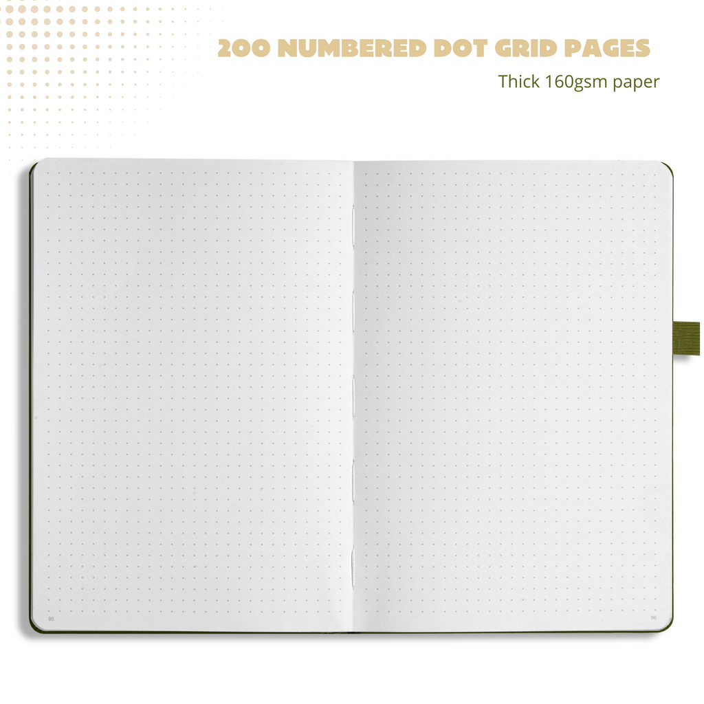A5 Jungle Flowers Hardcover Dot Grid Journal